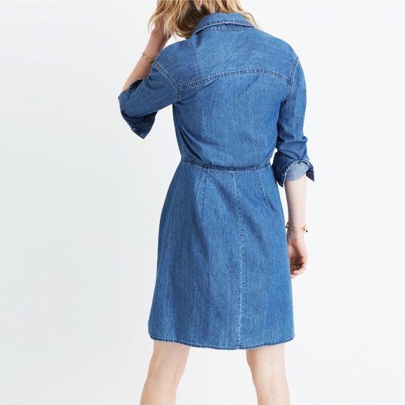 Madewell Blue Denim Shirt Dress Size XS - Picture 4 of 8